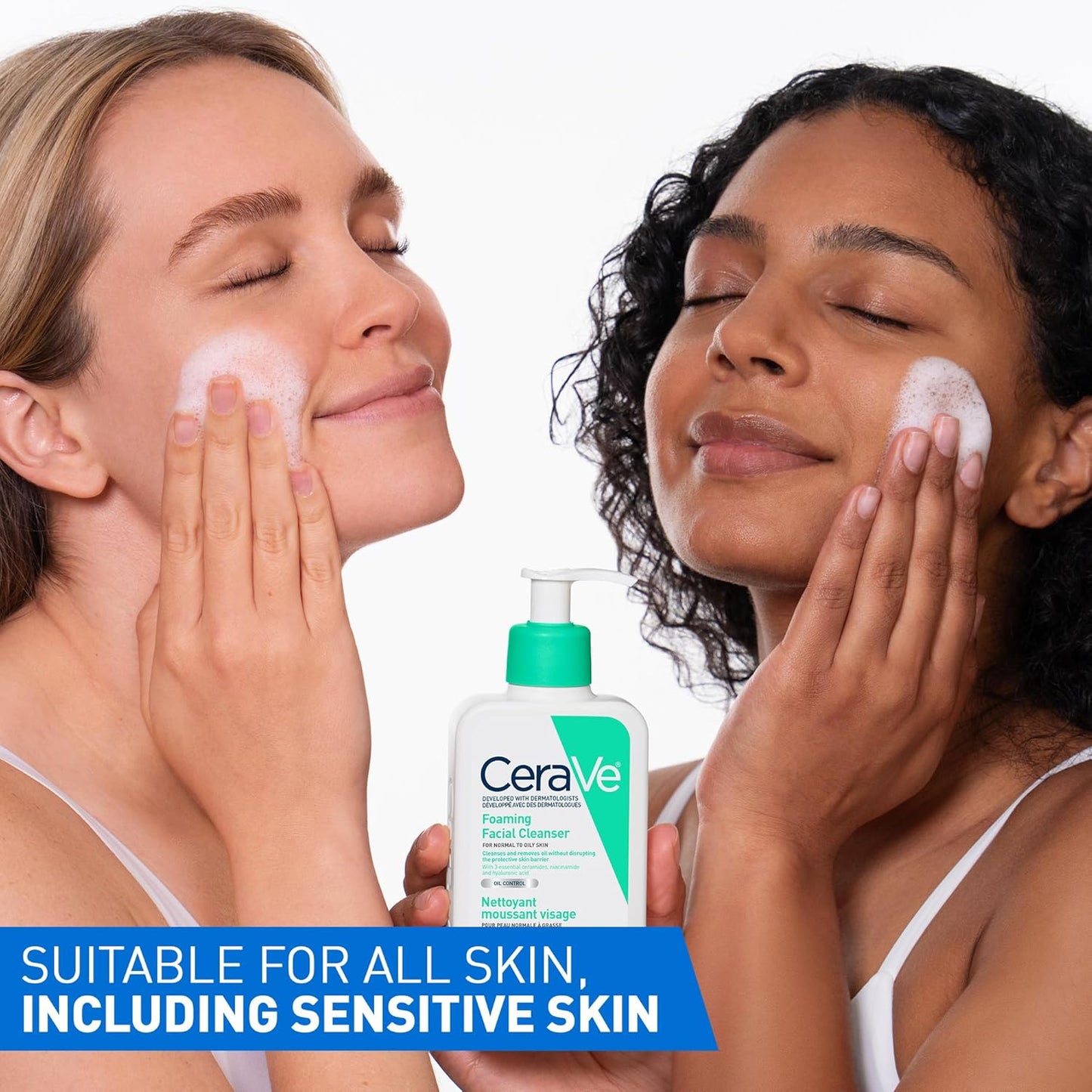 CeraVe Foaming Face Wash, Gel Face Cleanser for Normal to Oily Skin, Removes Excess Oil & Dirt