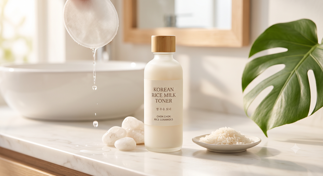 Korean rice milk toner