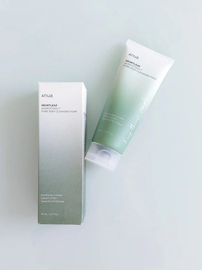 Anua, Heartleaf Quercetinol™ Pore Deep Cleansing Foam, 5.07 fl oz (150 ml