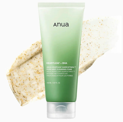 Anua, Heartleaf Quercetinol™ Pore Deep Cleansing Foam, 5.07 fl oz (150 ml