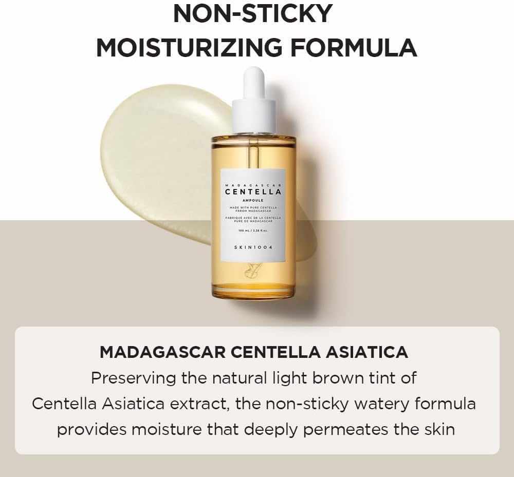 Madagascar Centella Ampoule 100ml 3.38 fl.oz Centella Asiatica, Facial Serum, Vegan, For Sensitive Skin