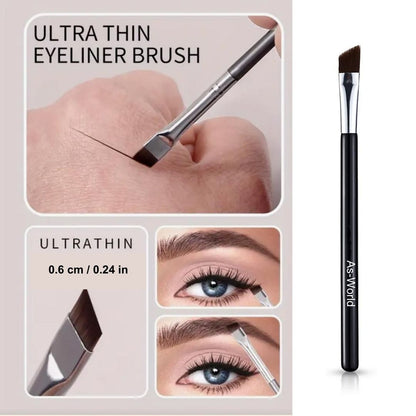Fine Angled & Sickle Angled Gel Eyeliner Makeup Brush Set
