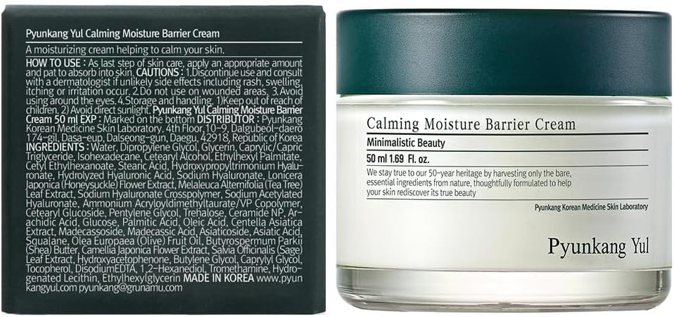 Pyunkang Yul PKY Calming Moisture Barrier Cream Instantly Soothes Sensitive Skin, Hyaluronic Acid
