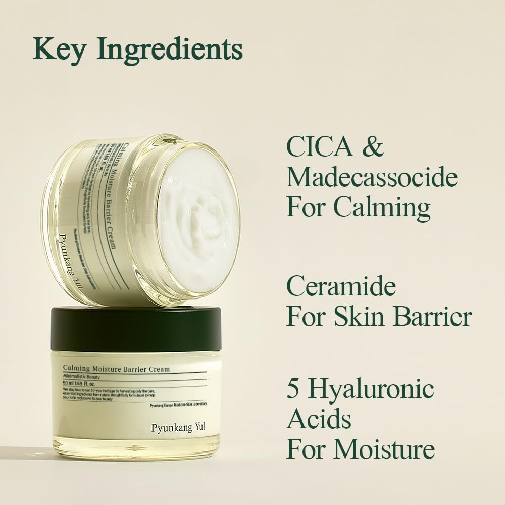 Pyunkang Yul PKY Calming Moisture Barrier Cream Instantly Soothes Sensitive Skin, Hyaluronic Acid
