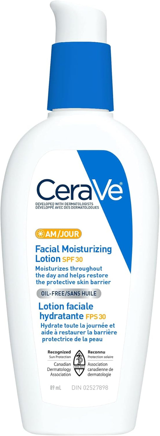 CeraVe Facial Moisturizer with SPF 30. Face Sunscreen Lotion