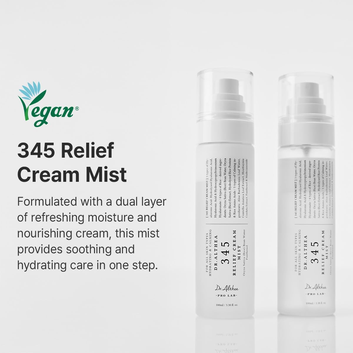 Dr.Althea 345 Relief Cream Mist | Hydrating Facial Mist with Rice Extract