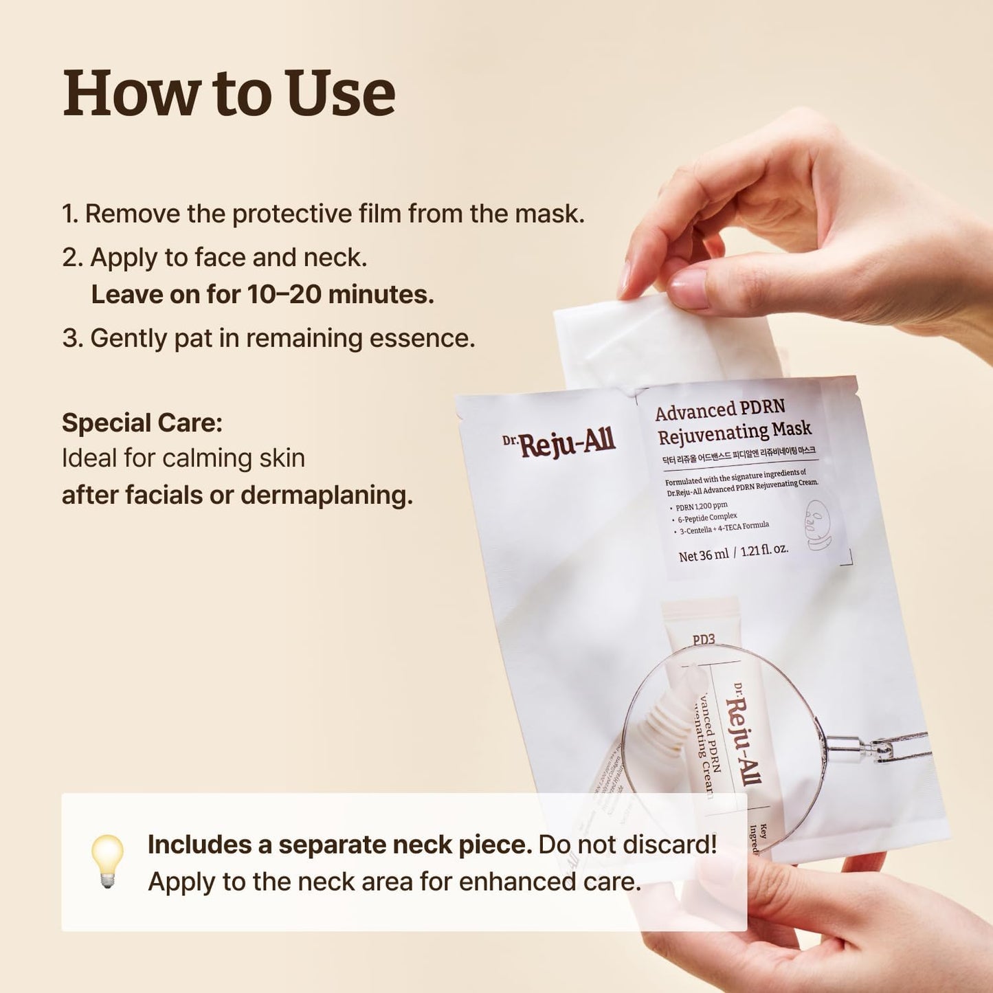 Dr. Reju-All Advanced PDRN Rejuvenating Mask - Face & Neck Korean Sheet Mask
