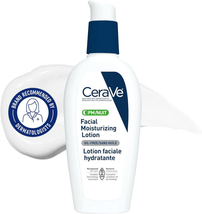 CeraVe Facial Moisturizing Lotion Pm | Ultra Lightweight, Night Face Moisturizer