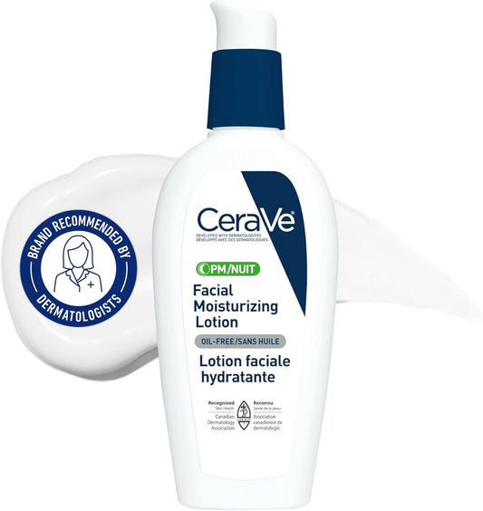 CeraVe Facial Moisturizing Lotion Pm | Ultra Lightweight, Night Face Moisturizer
