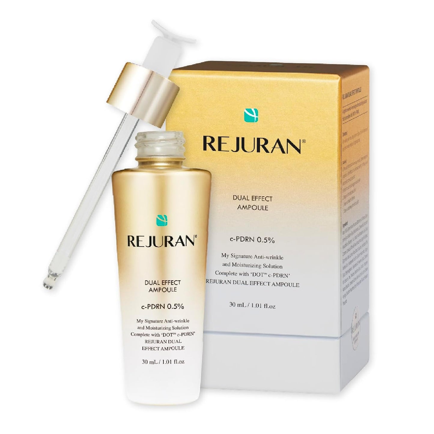 REJURAN® Dual Effect Ampoule, DOT DUAL c-PDRN® - Salmon DNA Face Serum for Deep Rejuvenation