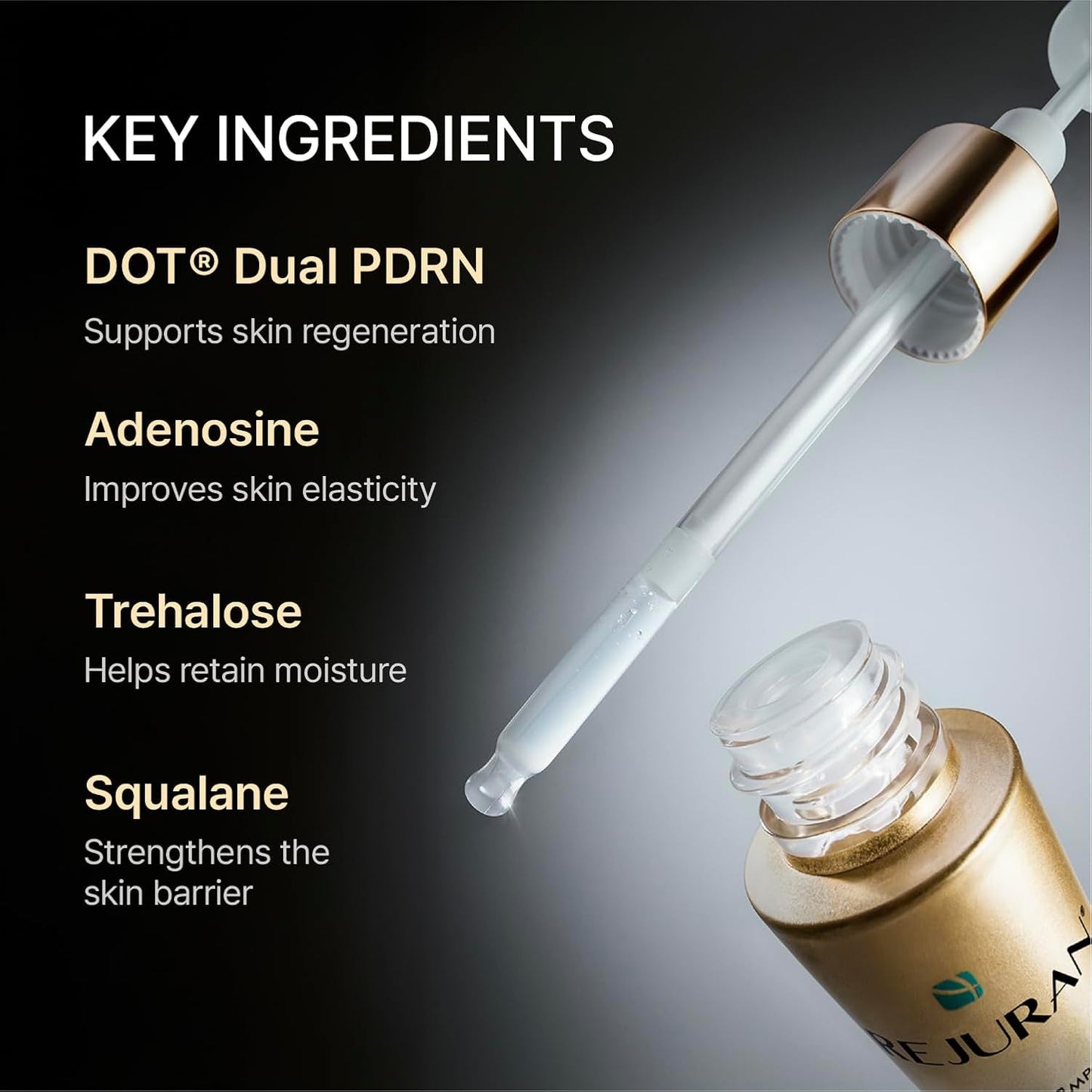 REJURAN® Dual Effect Ampoule, DOT DUAL c-PDRN® - Salmon DNA Face Serum for Deep Rejuvenation