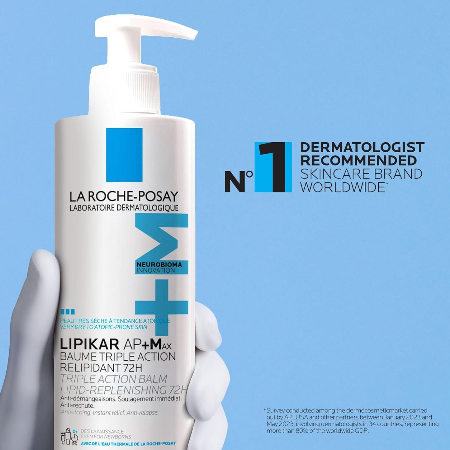 La Roche Posay Lipikar Baume AP+Max, Body Lotion for Dry Skin, Soothing Cream with Shea Butter & Niacinamide