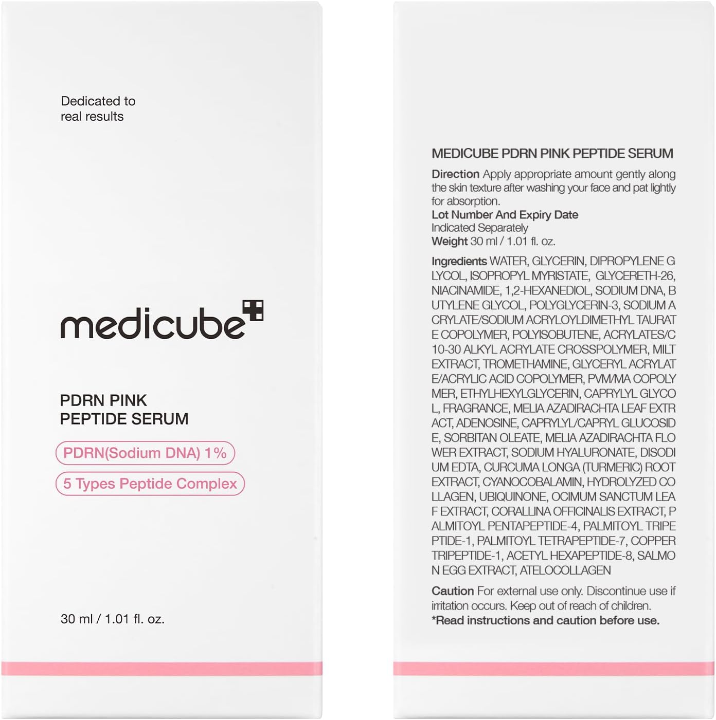 Medicube, PDRN Pink Peptide Serum , 1.01 fl oz (30 ml)