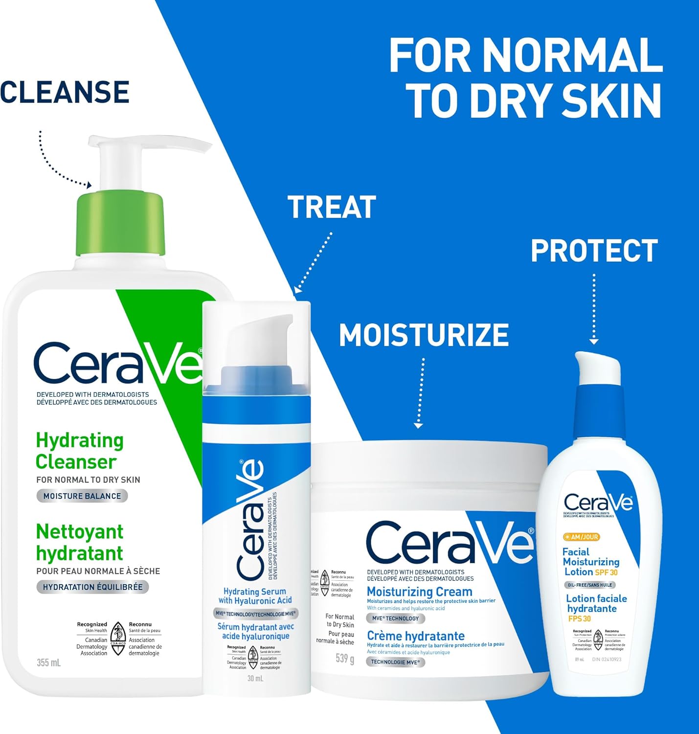 CeraVe Moisturizing Cream, Daily Face, Hands, & Body Cream Moisturizer for Dry Skin