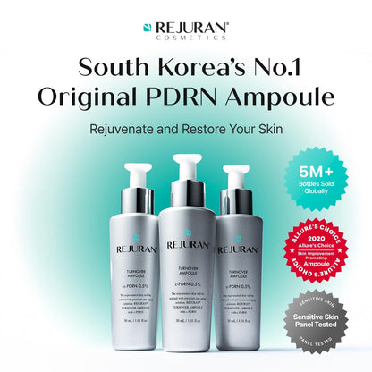 REJURAN® Turnover Ampoule, c-PDRN® – Original Salmon DNA PDRN Face Serum for Rejuvenation, Firming, Hydration