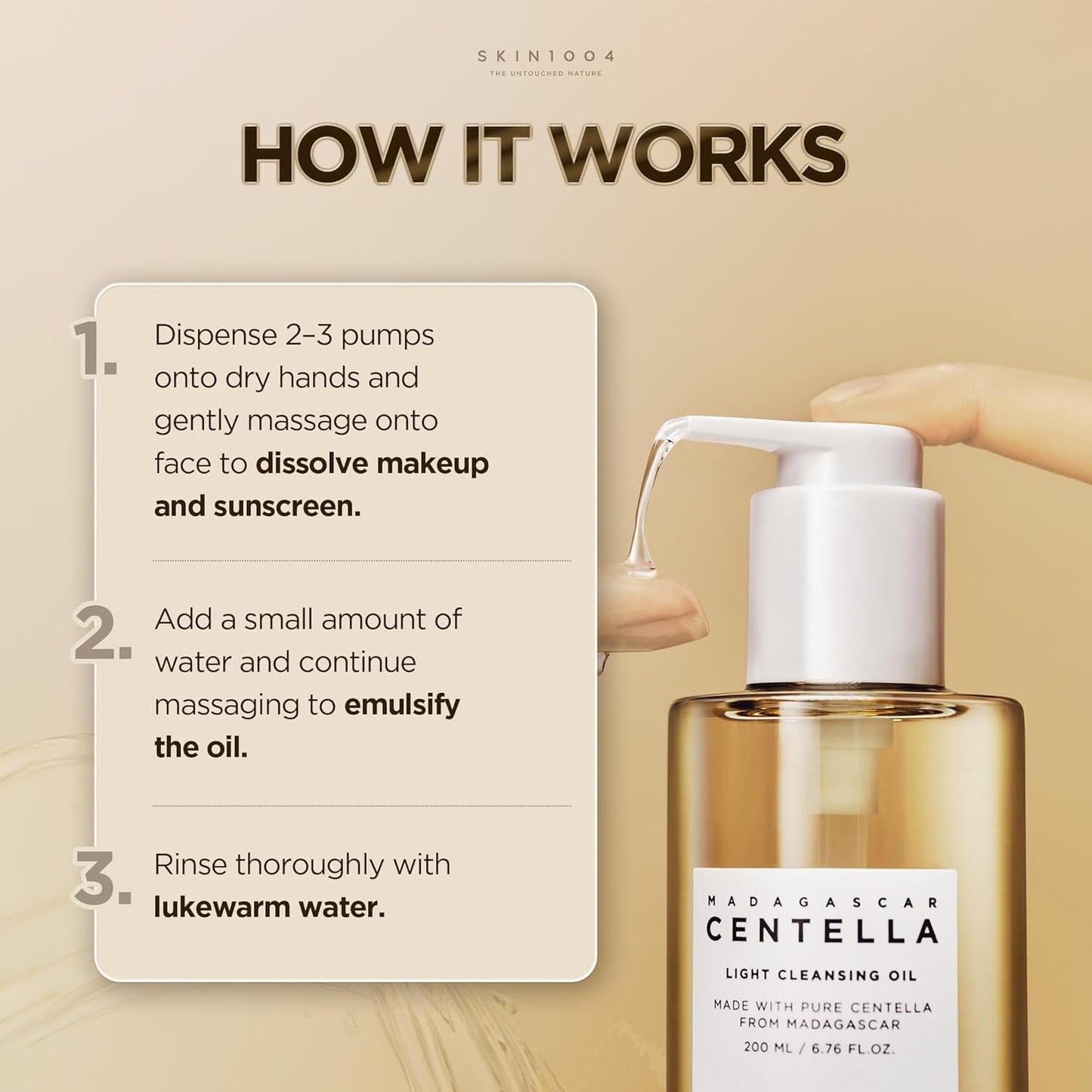 Madagascar Centella Light Cleansing Oil (6.76 Fluid Ounce) Pure and light oil