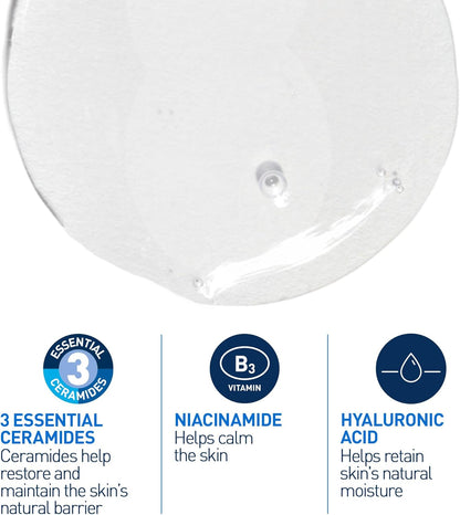 CeraVe Foaming Face Wash, Gel Face Cleanser for Normal to Oily Skin, Removes Excess Oil & Dirt