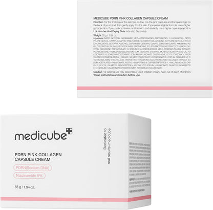 medicube Salmon DNA PDRN Pink Collagen Capsule Cream, Face Moisturizer