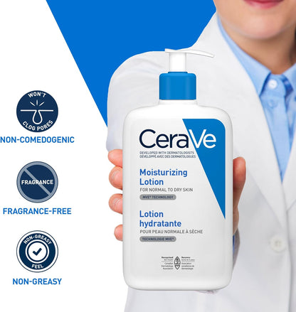 CeraVe Moisturizing Lotion, Daily Lightweight Face & Body Moisturizer
