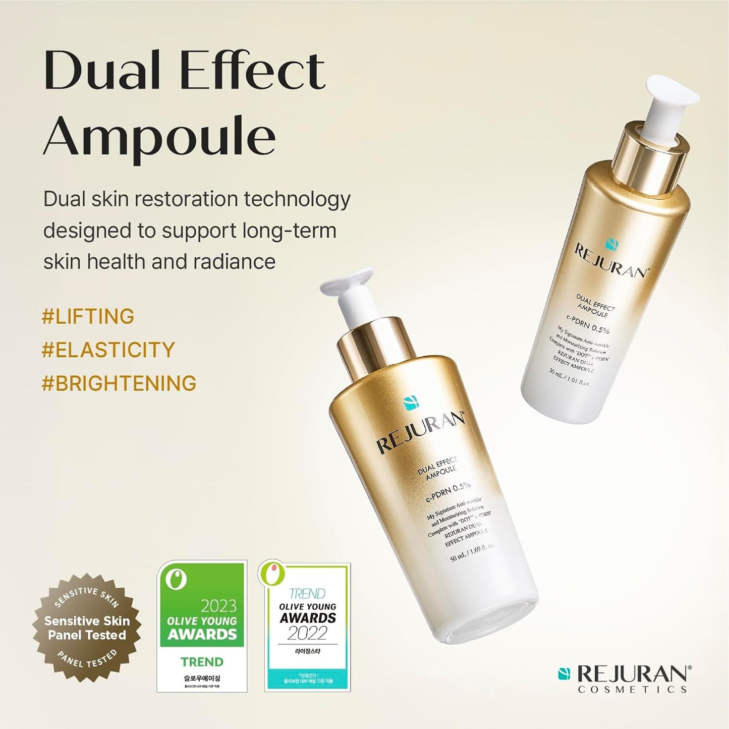REJURAN® Dual Effect Ampoule, DOT DUAL c-PDRN® - Salmon DNA Face Serum for Deep Rejuvenation