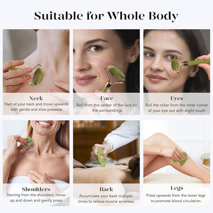 Gua Sha &amp; Jade Roller Set
