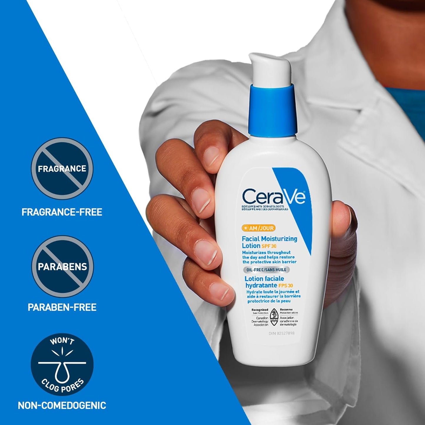 CeraVe Facial Moisturizer with SPF 30. Face Sunscreen Lotion
