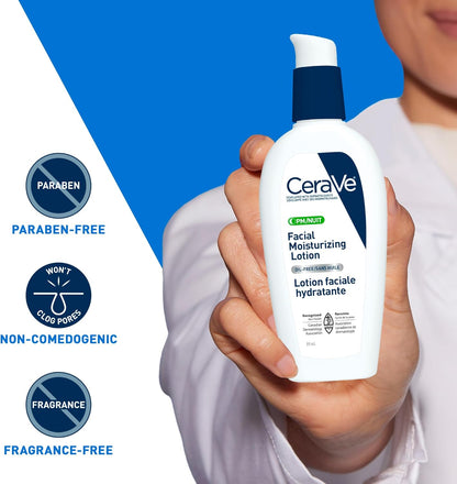 CeraVe Facial Moisturizing Lotion Pm | Ultra Lightweight, Night Face Moisturizer