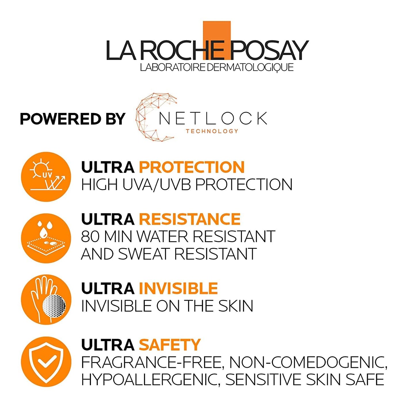 La Roche Posay Anthelios Ultra Fluid Face & Body Sunscreen SPF 50+, High UVA UVB Protection