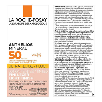 La Roche-Posay Mineral Sunscreen, Anthelios Tinted Mineral Face Ultra-Fluid SPF 50 Lotion