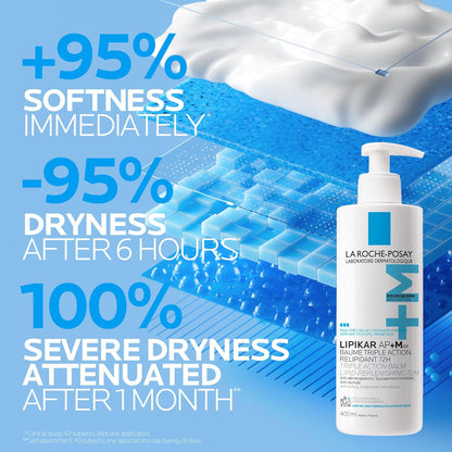 La Roche Posay Lipikar Baume AP+Max, Body Lotion for Dry Skin, Soothing Cream with Shea Butter & Niacinamide