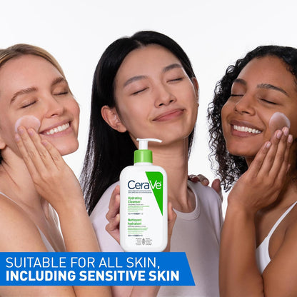 CeraVe Hydrating Face Wash, Daily, Gentle Moisturizing Non-Foaming Facial Cleanser for Men & Women