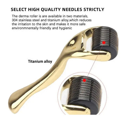 Derma Roller 1mm Microneedling Roller 540 Titanium For Women and Men
