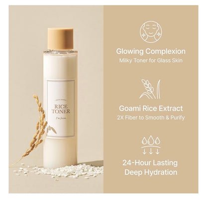 [I'm From] Rice Toner, 5.07 fl oz | Milky Toner for Glowing Skin