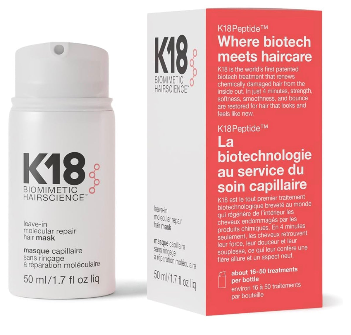 K18 Leave-In Molecular Repair Hair Mask- 50ml