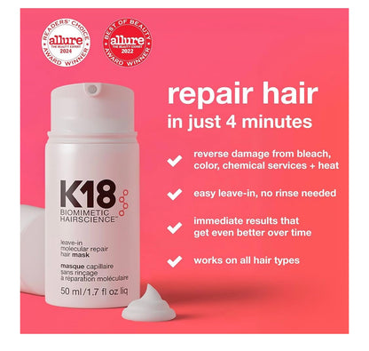 K18 Leave-In Molecular Repair Hair Mask- 50ml