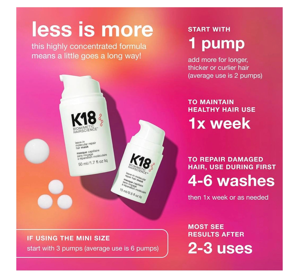 K18 Leave-In Molecular Repair Hair Mask- 50ml